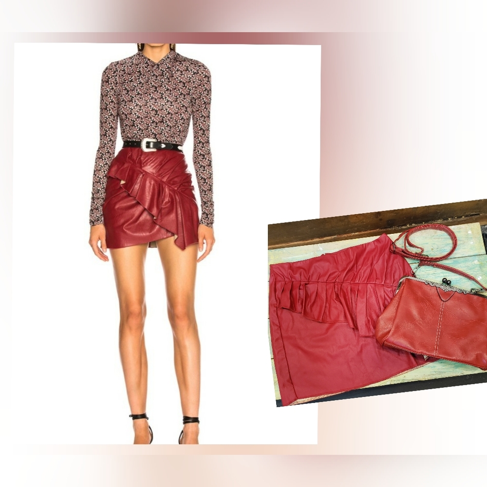 Leather Skirt With Matching Purse